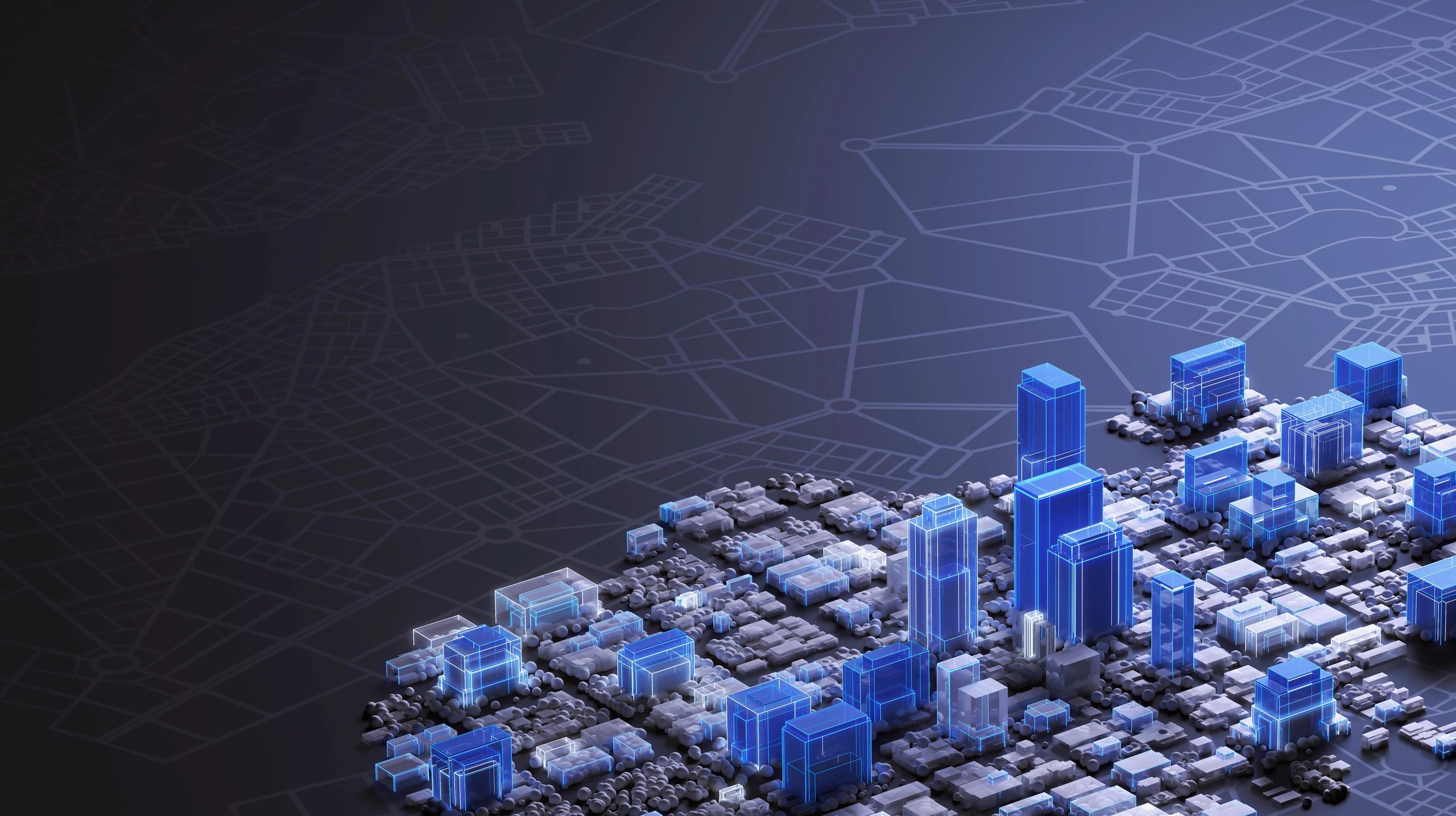 Smart city concept representing future mobility infrastructure